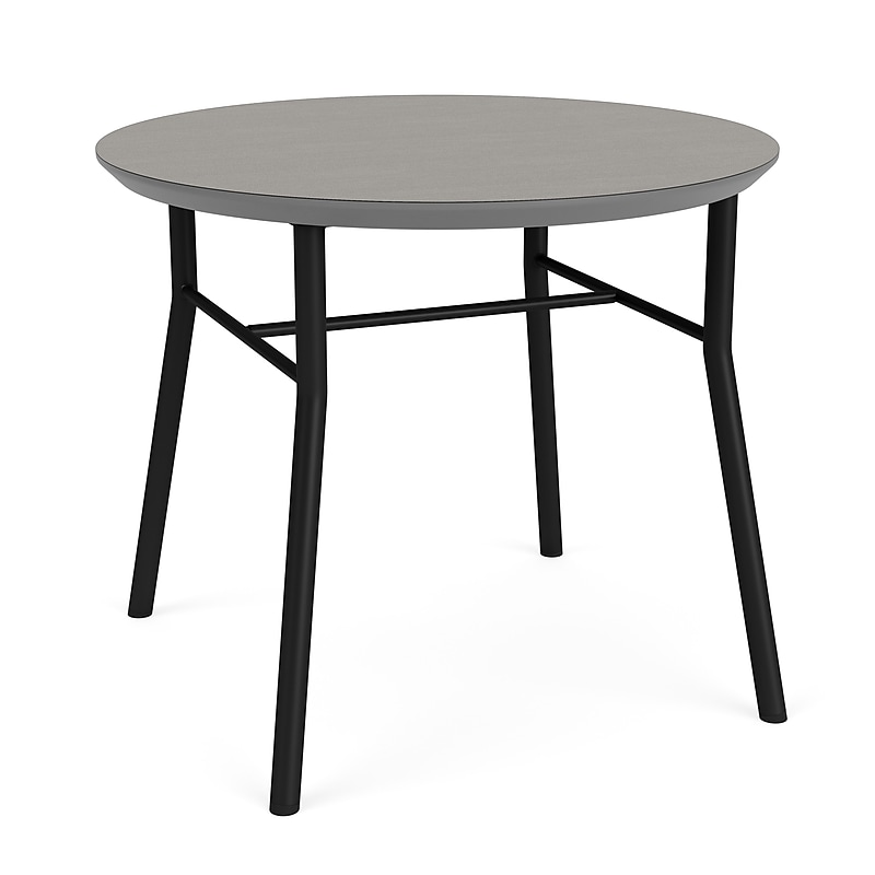 Lesro Chat 24" Dia Laminate Round End Table, Sarum Twill/Black (CX0524.SBK.TST) image 1