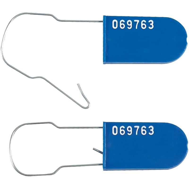 Partners Brand Wire Padlock Seals, 2 1/2", Blue, 1000/Carton (SE1023BL) image 1