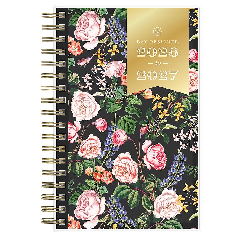 2026-2027 Blue Sky Day Designer 3" x 6" Academic Year Weekly & Monthly Planner, Plastic Cover, Ophelia (158164) image 1