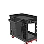 Suncast Commercial Cleaning Cart Waste Bin, Black Polypropylene, 8 gal. Capacity (BIN17222)~#|#~5FB11929-D6F8-413C-89D6F4ADA77735B4_sc7