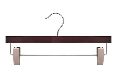Nahanco 14" Wood Skirt/Slack Hanger With Clips - Thumbnail 2