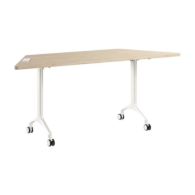 Bush Business Furniture Synergy 72"W Trapezoid Shaped Conference Table, Natural Elm (SGD172NE) image 1