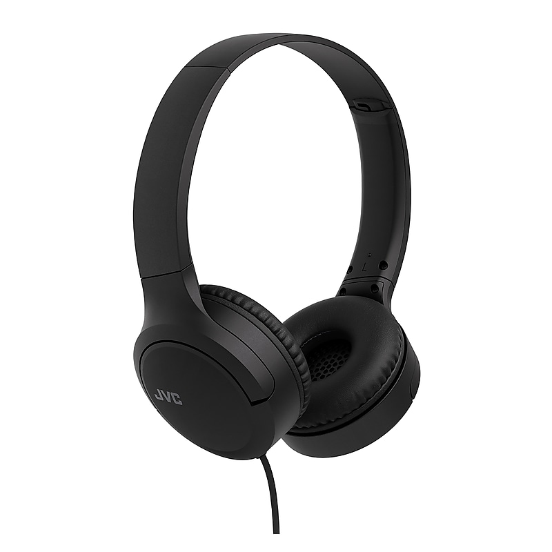 JVC Wired On-Ear Headphones, Black (HA-S33UC) image 1