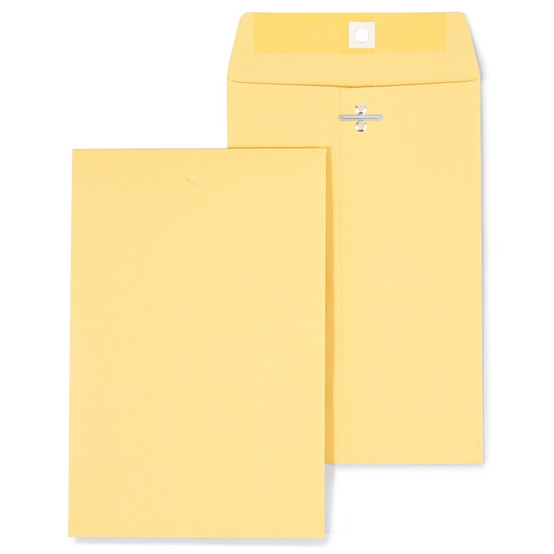 Staples Kraft Clasp & Moistenable Glue Catalog Envelopes, 6" x 9", Brown, 100/Box (ST186999-CC) image 1