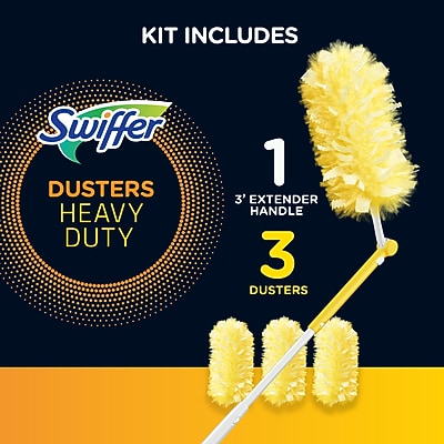 Swiffer 360 Durable Heavy Duty Fiber Dusters with Extendable Handle Kit
