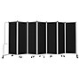 National Public Seating Robo Series 7-Panel Folding Mobile Room Divider, 72"H x 164"W, Black Fabric (RDG6-7PT10)~#|#~5FC8C6E5-DDD5-4913-88F19C070D7A88DE_sc7