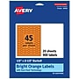 Avery Laser/Inkjet Multipurpose Decorative Edge Labels, 0.5" x 2.5", Bright Orange, 900/Pack (94749)~#|#~5FCAEA62-C106-4E1F-A47309AA5ACA0933_sc7