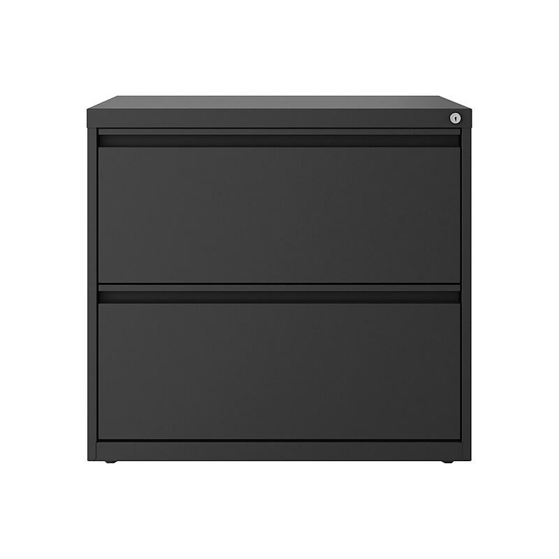 Hirsh Lateral 101 2-Drawer Lateral File Cabinet, Letter/Legal Size, Lockable, 27.75"H x 30"W x 17.63"D, Charcoal (24084) image 1