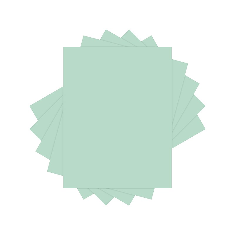 Lettermark Colors 30% Recycled Colored Paper, 20 lbs., 8.5" x 11", Green, 500 Sheets/Ream (94304) image 1