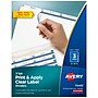Avery Index Maker Paper Dividers with Print & Apply Label Sheets, 3 Tabs, White, 25 Sets/Pack (11445)~#|#~5FD48F4C-2058-41AA-BBAC1A7F50B79FD6_sc7