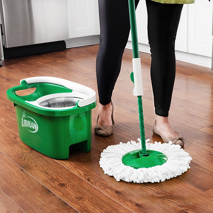 ティップリン産ポイント-100-1 Libman Tornado Microfiber Spin Mop & Bucket, Green/White (1283001