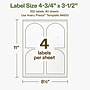 Avery Hemp Arched Laser/Inkjet Multipurpose Labels, 4-3/4" x 3-1/2", Off-White (320/Box)~#|#~5FDC5B0D-EBA6-47B8-967522A7D1515BCC_sc7