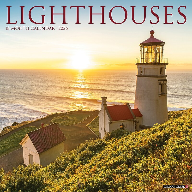 2026 Willow Creek Lighthouses 12" x 12" Monthly Wall Calendar (51788X) image 1