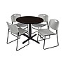 Regency 42-inch Laminate Round Table with Four Chairs, Gray (TB42RNDMW44GY)~#|#~5FDE1B08-7B88-489B-950FD0A5D2830330_sc7