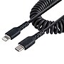 StarTech.com 1.6ft USB-C to Lightning Heavy Duty Coiled Cable, Male to Male, Charge/Sync, Black (RUSB2CLT50CMBC)~#|#~5FE8C96F-1CC6-4A81-8C0AA3976B3910A1_sc7