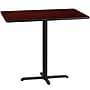 Flash Furniture Laminate Table Top with 22'' x 30'' Bar-Height Table Base, 30" x 48", Mahogany (XUMA3048T2230B)~#|#~5FE9DCE1-15F5-4B76-943C953945B908D3_sc7