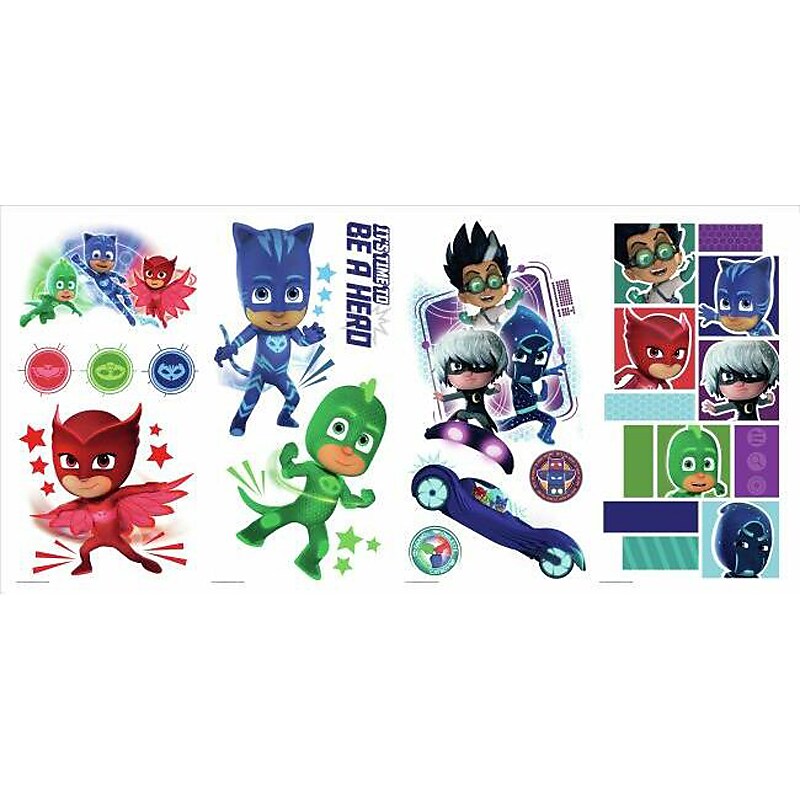 RoomMates PJ Masks Children's Wall Decal Set, Cartoons (RMK3586SCS) image 1
