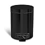 Nine Stars Stainless Steel Step Trash Can, 1.3 Gallon, Black (SOT-5-1MB)~#|#~5FEC5249-BD46-4B32-B11FF9F8DB02AF0F_sc7