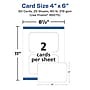 Avery Integrated Cards, 4" x 6", Matte White, 50/Pack (95275)~#|#~5FEFC15C-6885-42A5-A67B6BDB2CFBFD9F_sc7