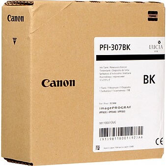 Canon PFI-307 Black Standard Yield Ink Cartridge (9811B001AA)