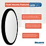 Bulbrite 9" Round 17-Watt 3000K LED Flush Mount Light, 1400 Lumens, Black (773609)~#|#~5FF255BC-0CB8-42D4-B3D2AE5597811ECC_sc7