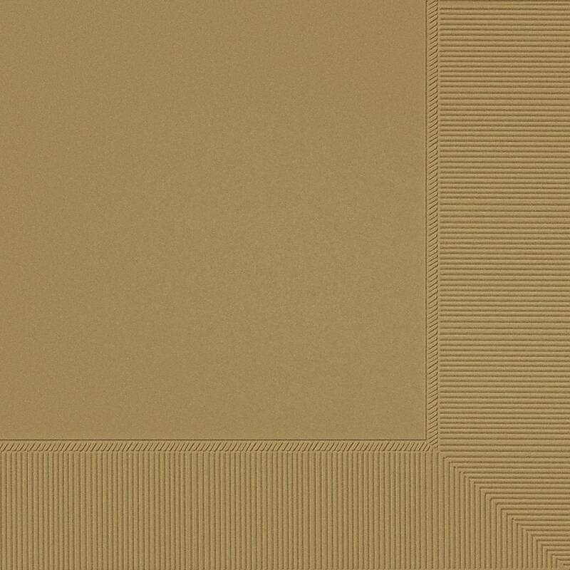 Party City Lunch Napkin, 2-Ply, Gold, 40 Napkins/Pack (AM61211-19-ST) image 1