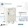 AdirOffice 20-Slot Mobile Roll File, Lockable, 24.75"H x 15.25"W x 13.25"D, White (624-WHI-KIT1)~#|#~5FF7474B-773C-4104-B6F010853C22EEFD_sc7