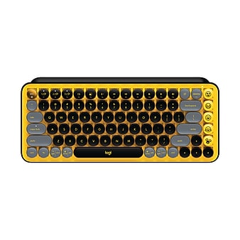 Logitech POP Keys Wireless Mechanical Keyboard, Blast Yellow (920-010707)