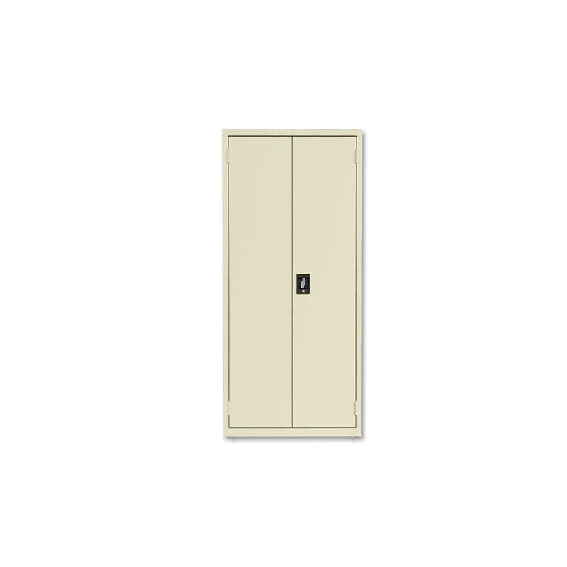 OIF 66"H Steel Storage Cabinet with 3 Shelves, Putty (CM6615PY) image 1