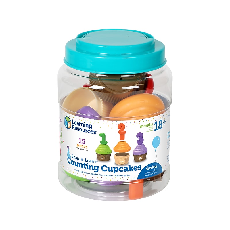 Learning Resources Snap-N-Learn Counting Cupcake Tos, 5/Set (LER6724) image 1
