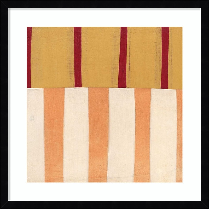 Amanti Art Broken Stripes 3 by Laura Nugent Wood Framed Wall Art Print, 21" x 21" (A42675547358) image 1