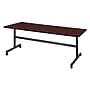 Regency Kobe 72" x 30" Flip Top Mobile Training Table- Mahogany~#|#~6003B89B-1208-4DBA-854206401388F15E_sc7