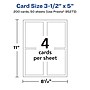 Avery Integrated Cards, 3.5" x 5", Glossy White, 200/Box (95273)~#|#~6003BF0B-D4A6-4078-86814417D24728D3_sc7