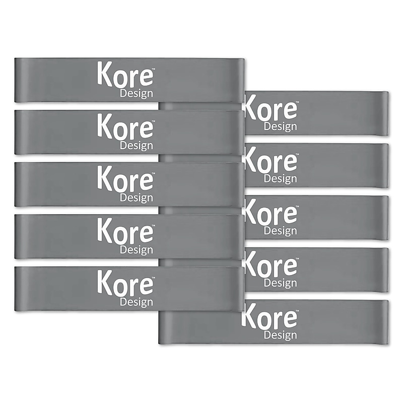 Kore Design Chair Fidget Latex Kick Bands, Grey, 10/Pack (KD-KB1006) image 1