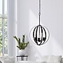 Lalia Home 3-Light 18" Adjustable Globe Hanging Metal and Clear Glass Ceiling LED Pendant, Restoration Bronze (LHP-3010-RZ)~#|#~600A7327-9662-4353-B4EC256C85A0F0A2_sc7