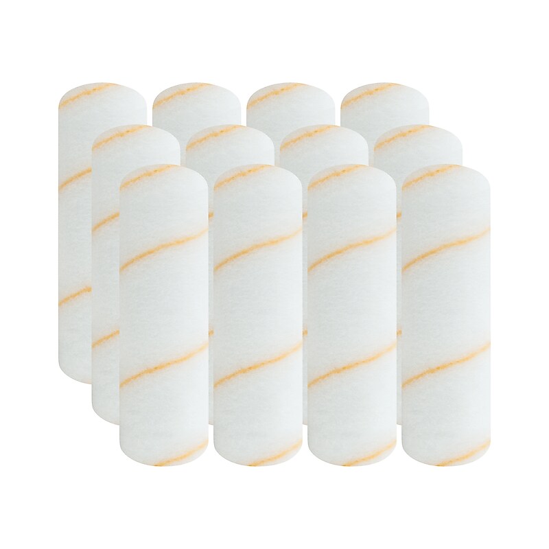 Wooster Brush Pro/Doo-Z Roller Cover, 9", 0.5" Nap, White/Golden, Dozen (0RR6430090) image 1