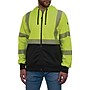 Ergodyne GloWear 8318BK High Visibility Long Sleeve Black Bottom Hooded Zip-Up Sweatshirt, ANSI Type R Class 3, Lime, X-Large~#|#~600D4C94-D207-4CAA-A2EFD744D5A9E3CD_sc7
