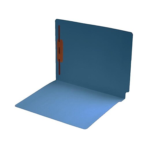 Medical Arts Press End Tab File Folder, Straight Cut, LetterSize, Blue