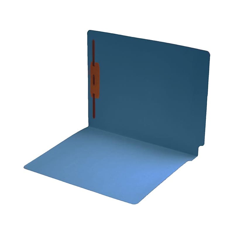 Medical Arts Press End Tab File Folder, Straight Cut, Letter-Size, Blue, 50/Box (S-09242-BLU) image 1
