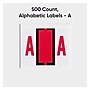 Smead BCCR Color Coded Alphabetic Labels, 1" x 1.25", Red, 500/Roll (67071)~#|#~60156E92-2878-46E0-89AB19901195003C_sc7