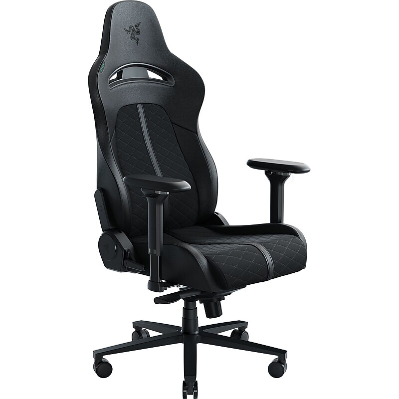 Razer Enki Synthetic Leather Ergonomic Racing Gaming Chair, Black (14641139) image 1