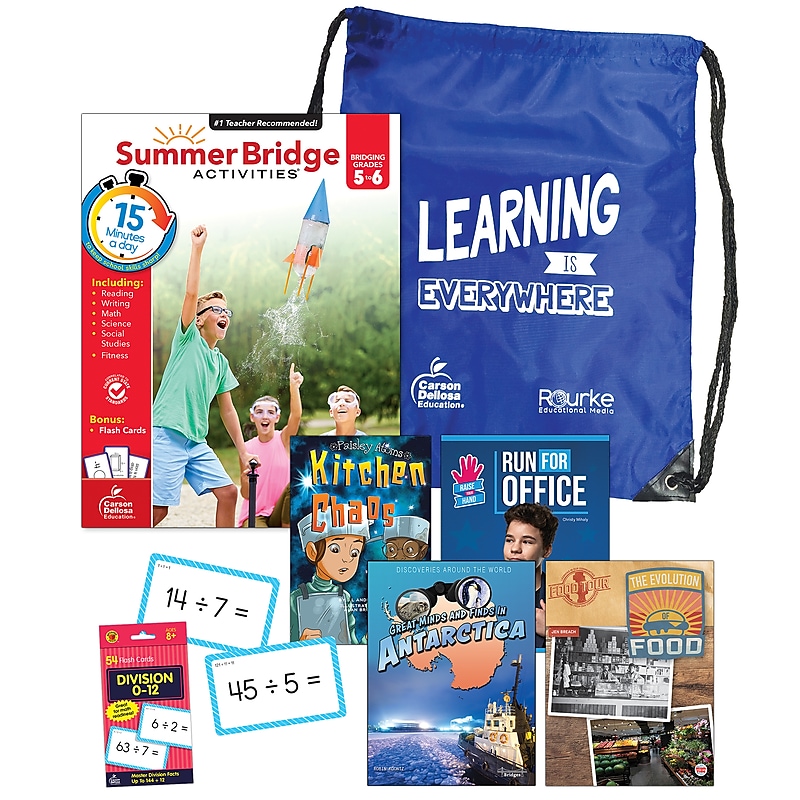 Summer Bridge Activities Summer Bridge Essentials Backpack, Grade 5-6 Workbook, 8/Set (CD-745387B) image 1