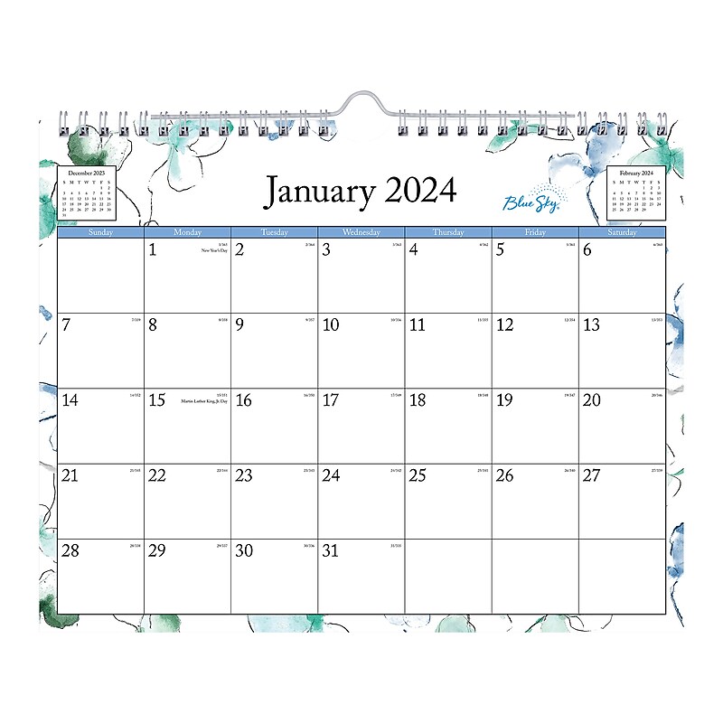 2024 Blue Sky Lindley 11" x 8.75" Monthly Wall Calendar (101593-24) image 1