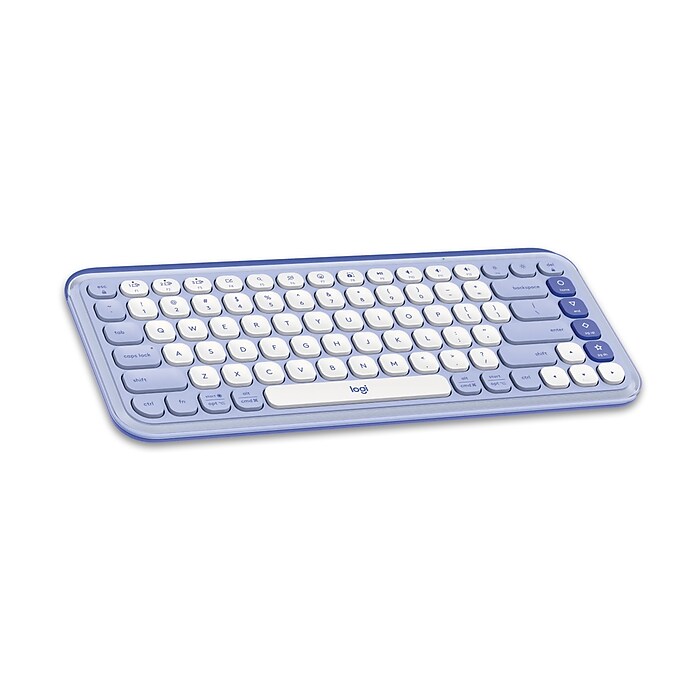 Logitech POP Icon Keys Wireless Keyboard, Lilac/Off White (920