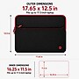 Vangoddy 17" Laptop Sleeve, Black/Red (NBKLEA253)~#|#~602C481B-59C0-4385-A14F7532702B4B61_sc7