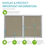 Ghent 3' H x 5' W Enclosed Vinyl Bulletin Board with Satin Frame, 2 Door (PA23660VX-181)~#|#~602DA24E-8BA6-480E-A06F1833E2EDC61E_sc7