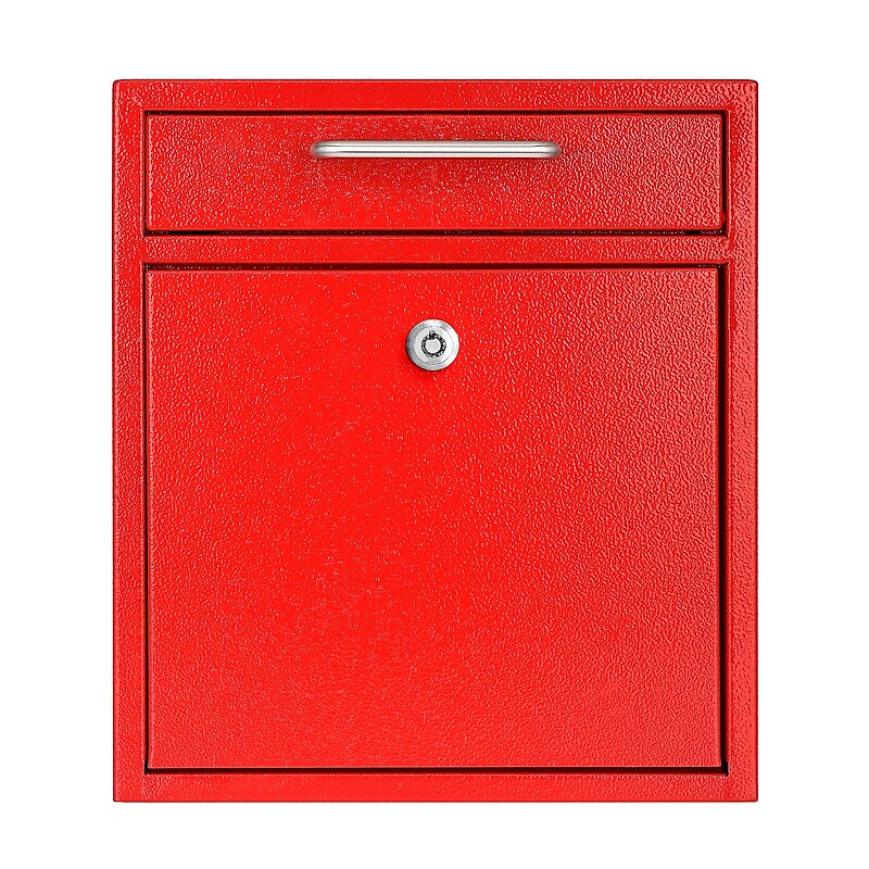 AdirOffice Steel Indoor/Outdoor Interoffice Mailbox, Medium, Red (631-05-RED-PKG) image 1
