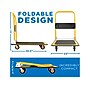 Mount-It! Foldable Flatbed with Swivel Wheels, 660 lb. Capacity, Black/Yellow (MI-921)~#|#~60347745-5BE2-40E0-BF2985E2B1FAF949_sc7