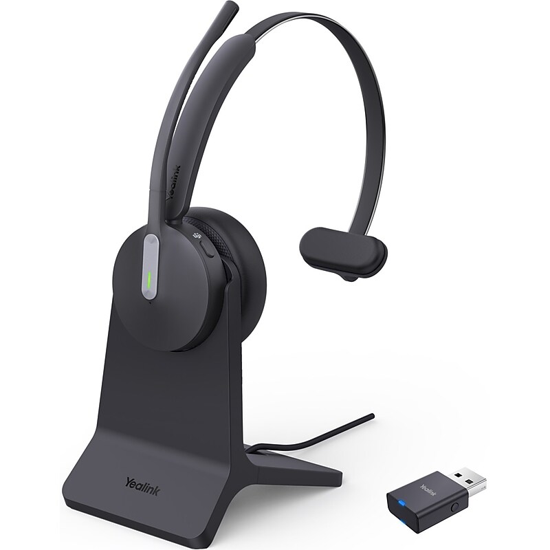 Yealink WH64 Hybrid Mono Wireless Noise Canceling Bluetooth Headset, USB-C, MS/UC Certified (1208688) image 1