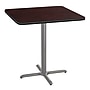NPS CT Series 36" Square 36" Height Cafe Table, X Base, Grey Frame/Mahogany Top (CTG33636XCPBTMMY)~#|#~603A50B3-1AC7-45E4-8955902BA76600E0_sc7